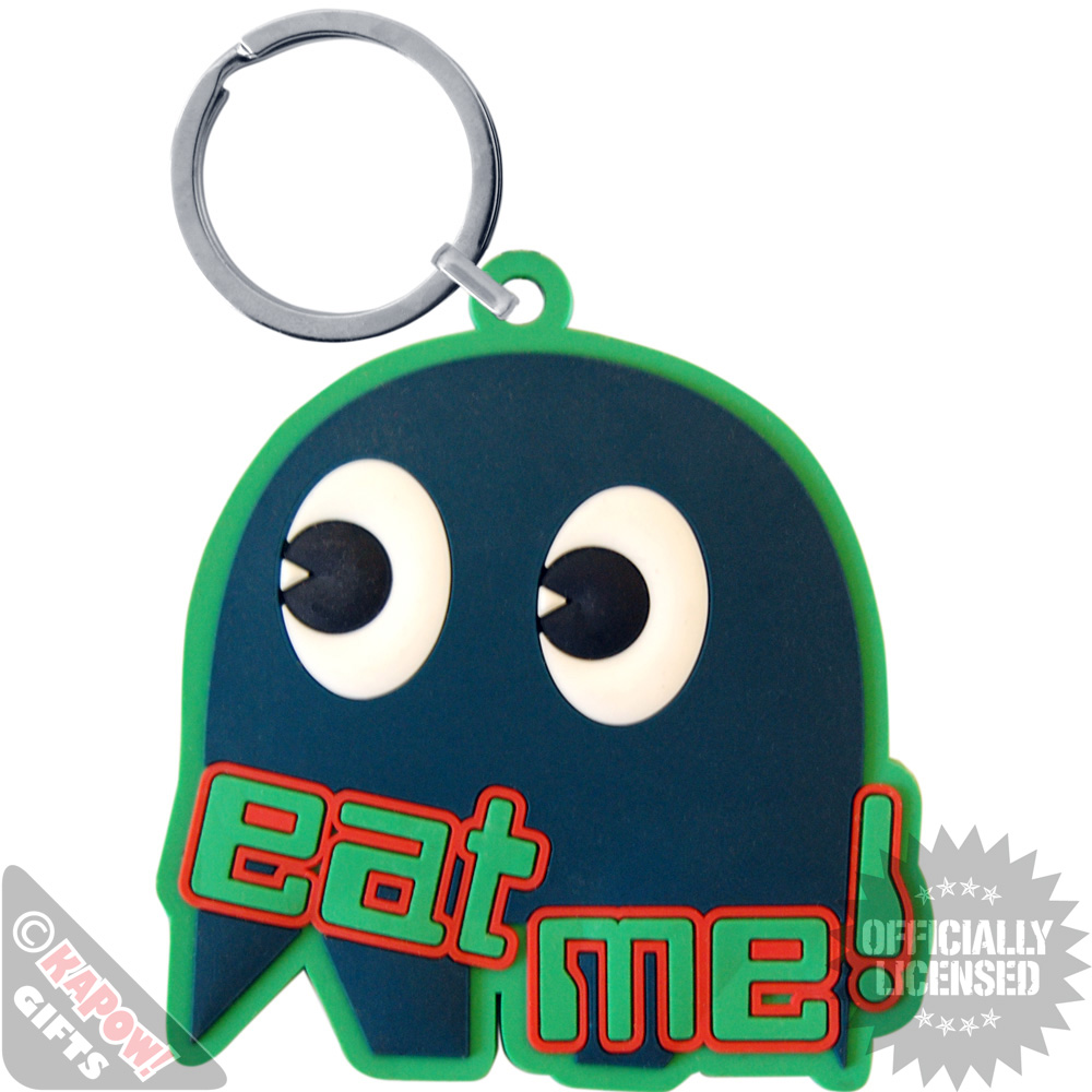 Pacman Keyring. PVC Eat Me Keychain Cool Retro Arcade Games Keyring eBay